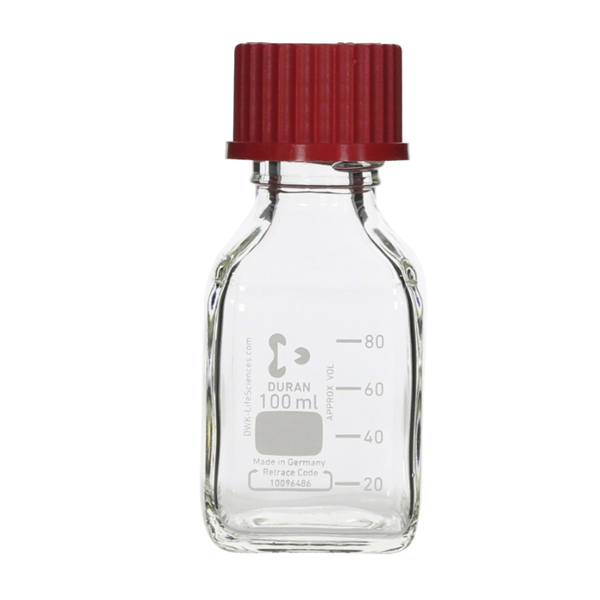 日本SIBATA柴田科學(xué)耐熱螺口角瓶帶紅蓋017230-1001A