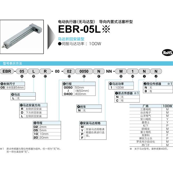 CKD喜開理電動(dòng)執(zhí)行器（無(wú)馬達(dá)型）滑塊型EBR-05LR-00-200400NNN-F1CB