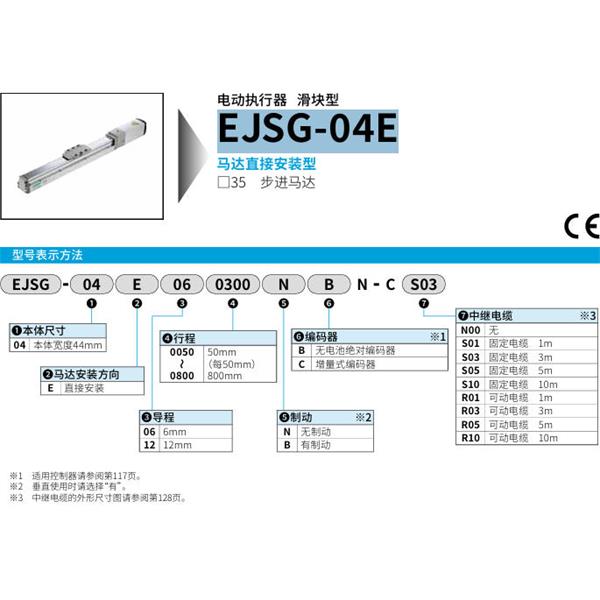 CKD喜開(kāi)理電動(dòng)執(zhí)行器（無(wú)馬達(dá)型）滑塊型EJSG-04E060050NBN-CS01